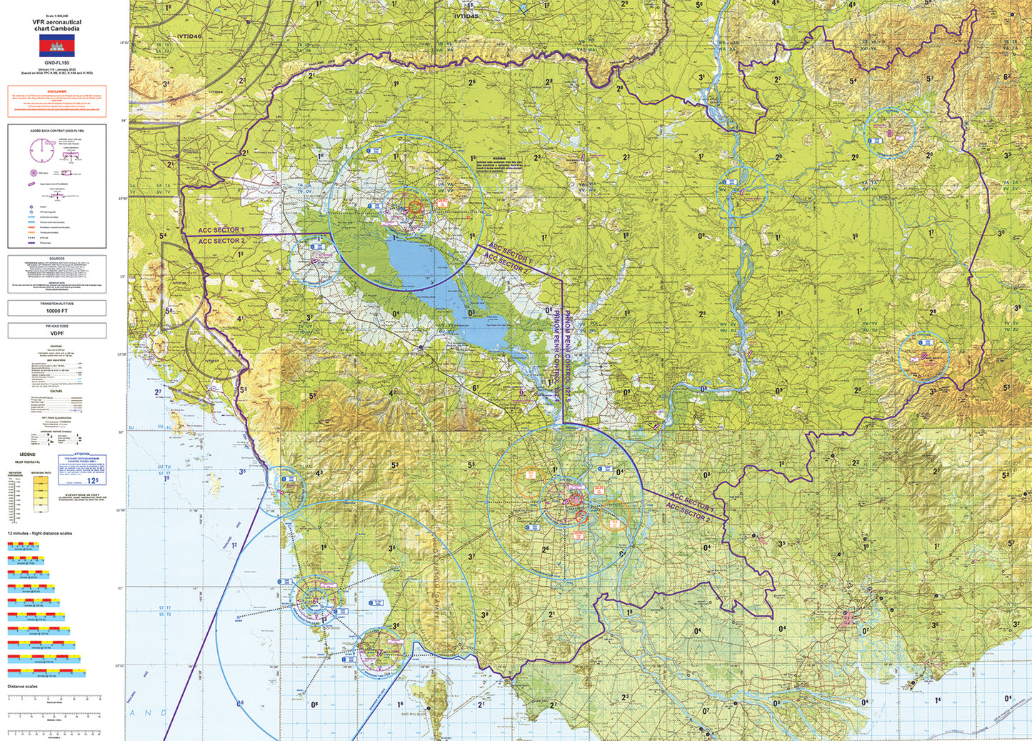 VFR Chart Cambodia (1:500.000)