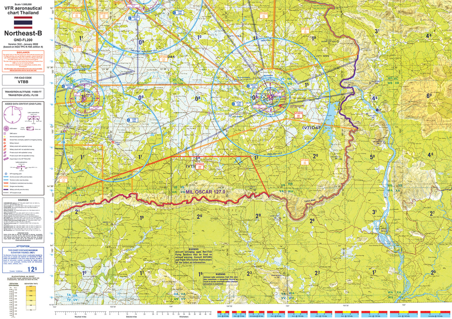 VFR Chart South-B (1:500.000)